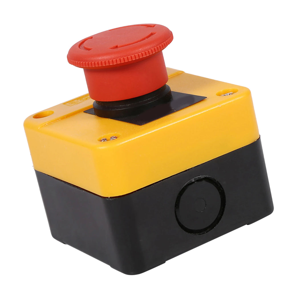 1 unidad de botón de parada de emergencia de 660 V 10 A, carcasa de plástico, botón pulsador de emergencia con señal roja, nuevo interruptor de seta
