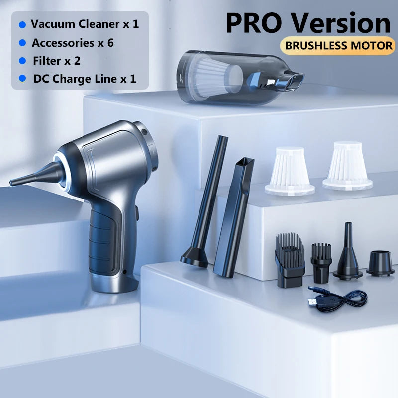 Car Wireless Vacuum Cleaner Strong Suction Handheld  Wet Dry Auto Vacuum Home & Car Dual Use Mini Vacuum Cleaner Home Appliance