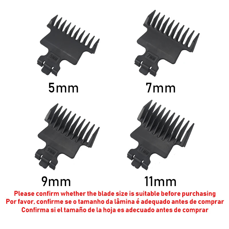 For Kemei KM-2299 1 2 3 5 7 9 11mm Professional Hair Trimmer Limit Comb Guards Hairdresser Hair Cutting Guide Barber Accesories