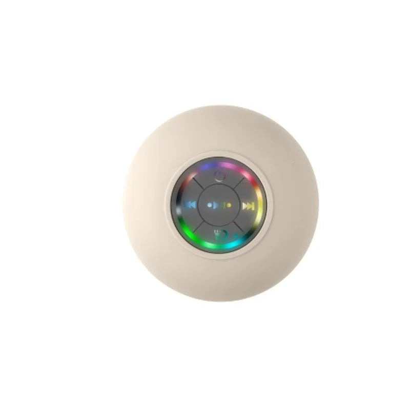 HOMEFISH 2025 Waterproof Wireless LED Bluetooth Speaker Mini Portable with Large Suction Cup for Bathroom Outdoor Sports Stereo