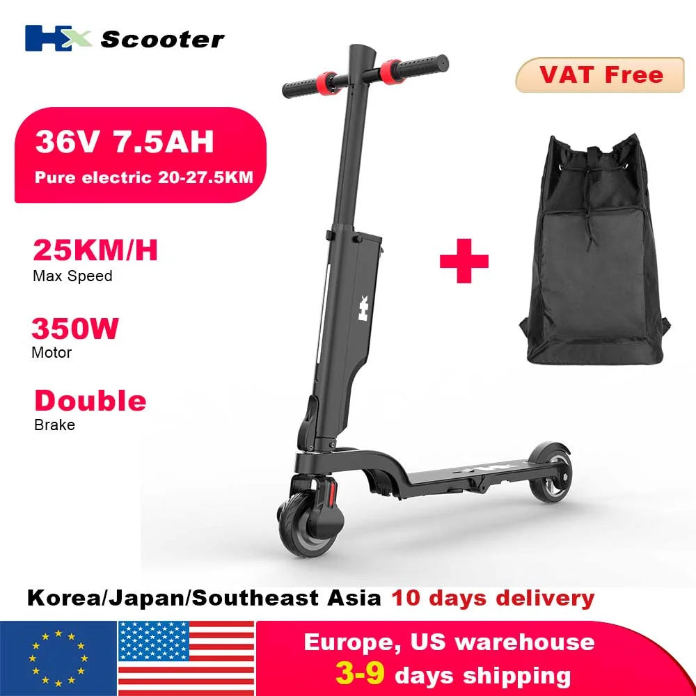 HX X6 electric scooter EScooter 350W 25KM/H Electric scooters Foldable Electric Kick Scooters 5.5 Inch APP Smart adult e scooter