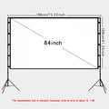 Double triangular bracket projection screen, more stable and not afraid of wind, easy to install, with storage bag