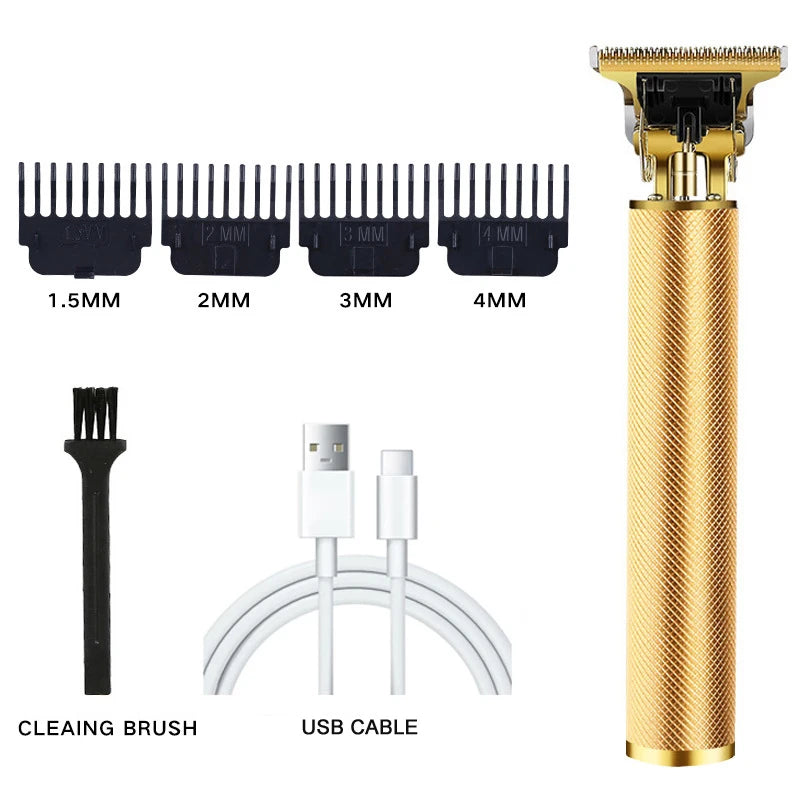 Men's Vintage Hair Trimmer T9 Carving Rechargeable Barber Electric Professional Hair Clipper Beard Trimmer/Metal Haircut Clipper