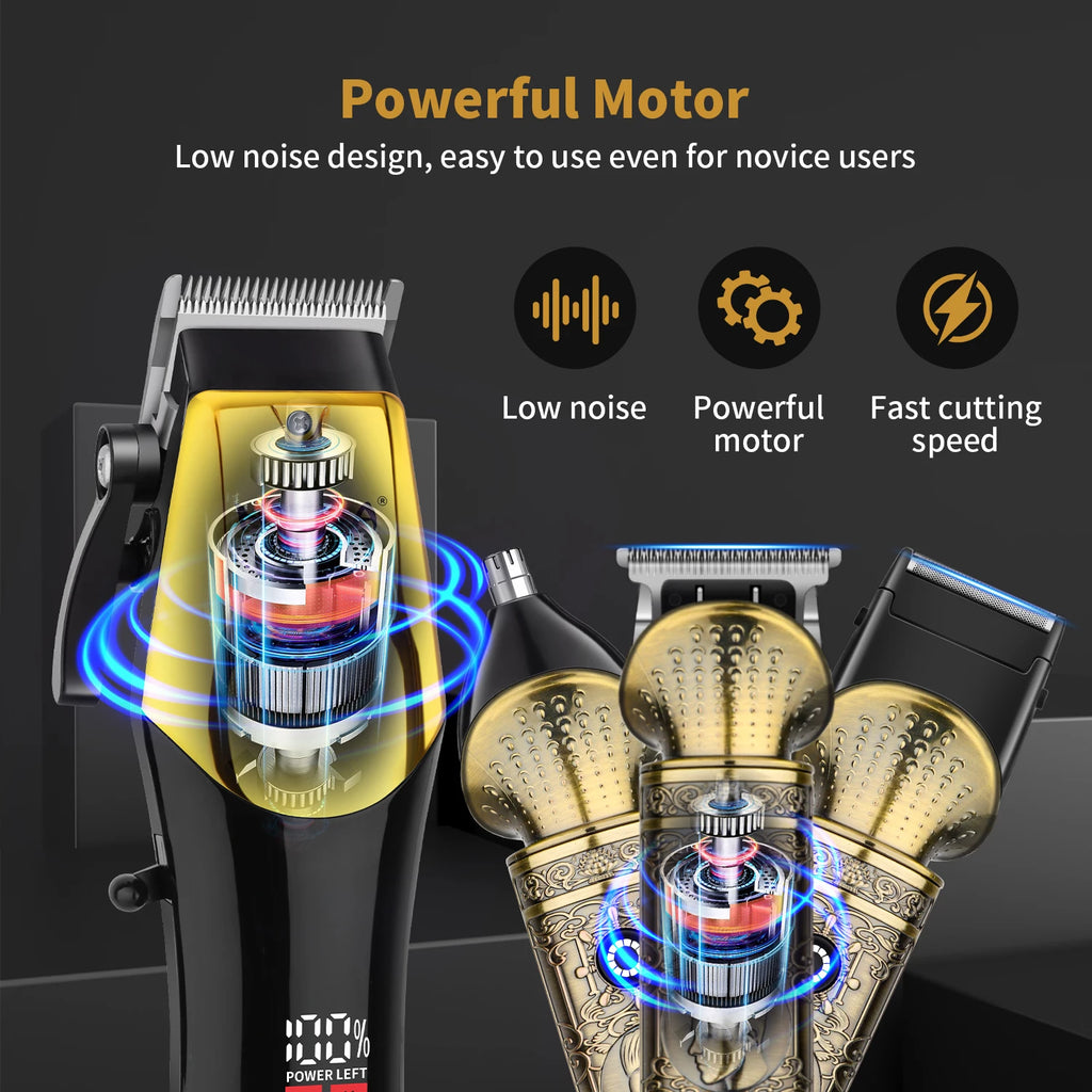 hiena Professional Barber Fade Clippers 0mm Zero Gapped Edgers Hair Trimmer Electric Men Bald Head Finish Hair Cutting Machine