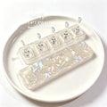 Iridescent Acetate Nail Practice Stand Non-Magnetic Clear Nail Tip Holders for Manicure Swatch & Press On Nails Making