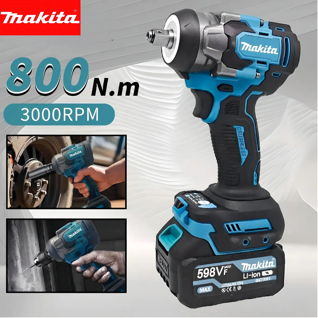 Makita 800N.M High Torque Brushless Electric Impact Wrench Cordless Rechargeable Screwdrivers Tool For Makita 18V Battery Pin