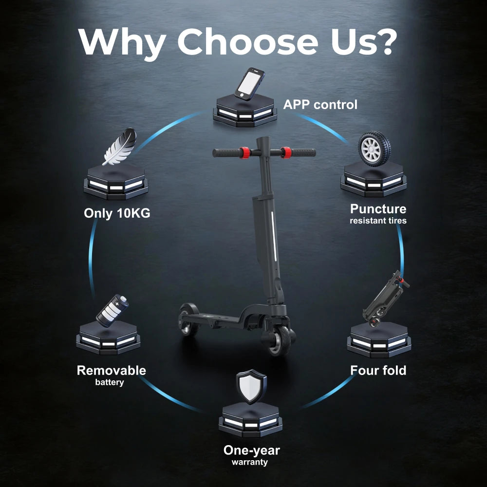 HUANCI X6 electric scooter adults Foldable electric scooters 350W scooters electric 36V 7.5A e scooter Smart APP escooters