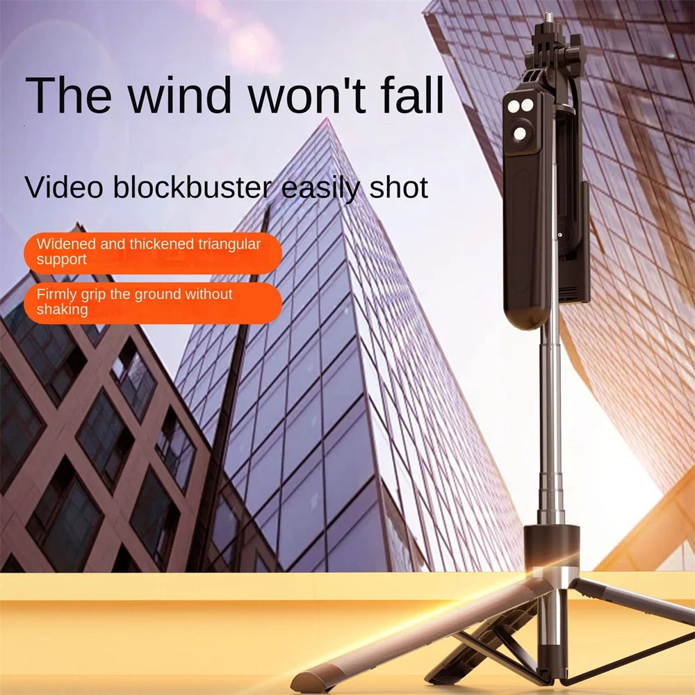 Roreta new 1.7M Portable camera tripod with wireless remote control and 360 ° rotation phone holder for video recording and live