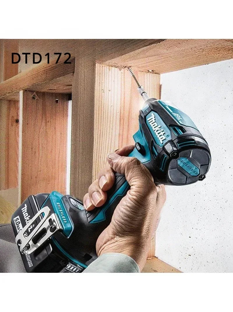 2025 Makita DTD172 Cordless Impact Driver 18V LXT BL Brushless Motor 180 N·M Power Tools Electric Drill for Wood Bolt T-Mode
