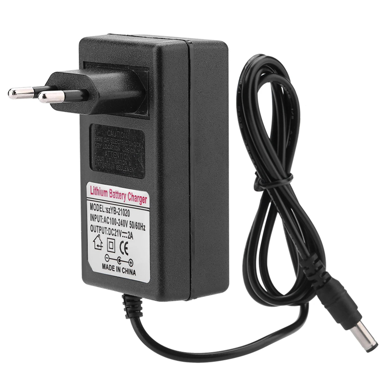 AC 100-240V DC 21V 2A Safe Charge Power Supply Adapter Lithium ion Battery Charger UK Plug