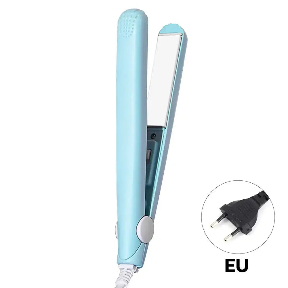 Cute Mini Travel Hair Straightener EU/US Portable Hair Styling Iron Bangs Styling Hair Iron Set Curl Ends Hair Clip Hair Beauty