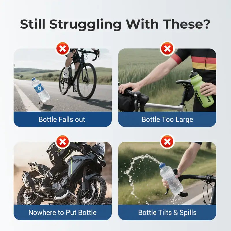 Adaptive Cycling Bottle Holder Universal Motorcycle Cup Holder Shockproof Drink Mount 360 Adjustable Fixed Water Bottle Cages
