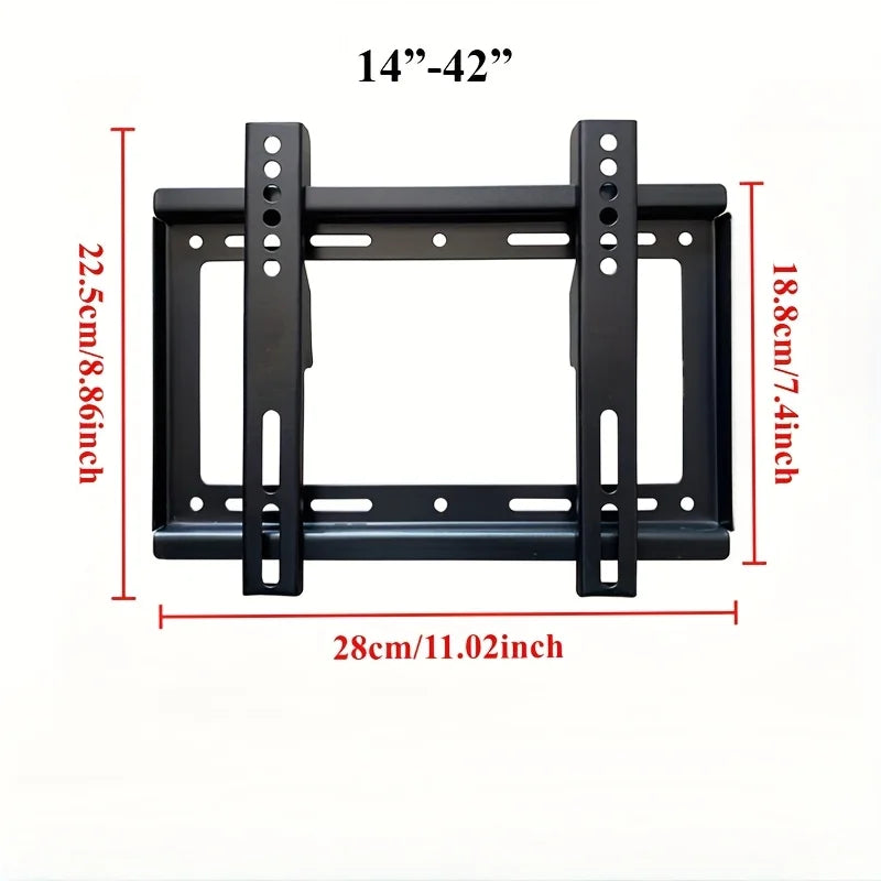 TV Wall Mount Fixed for Most 14"-32" Flat/Curved TVs with Max VESA 200X200mm up to 55Lbs Space Saving Universal TV Bracket