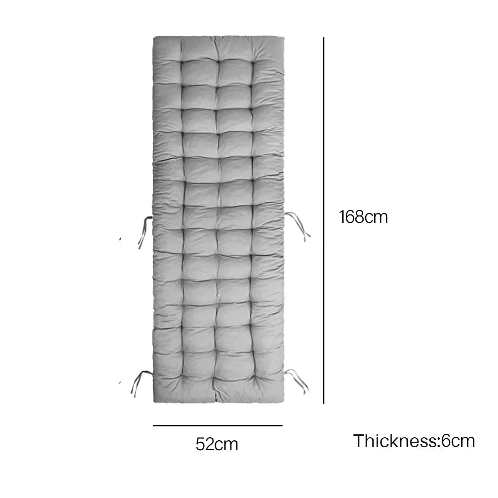 Sun Lounger Cushions Polyester Fiber Patio Chaise Lounge Cushions Pad  Indoor Outdoor Lounge Chair Cushion for Travel Holiday