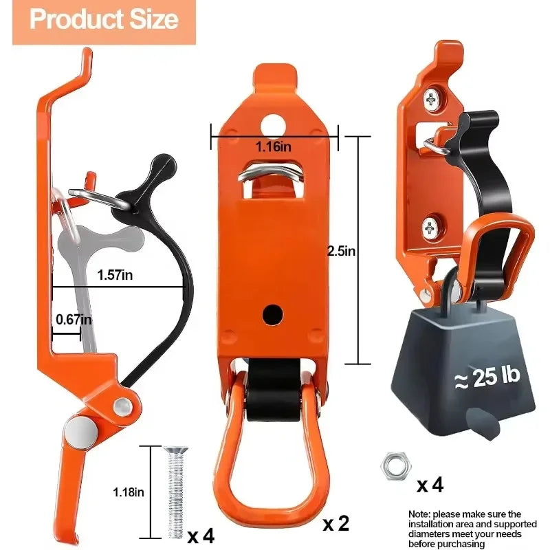Soporte de fijación de herramientas de 2-4 piezas, soporte de montaje en pared, abrazadera de liberación rápida para pala de hacha, soporte para pala, accesorios para coche, RV, barco, hogar