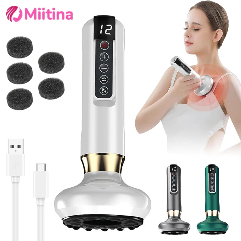 Intelligent Vacuum Cupping Suction Massager Glass Jars Anti Cellulite Cupping Vacuum Guasha Massage Beauty Health Scraping