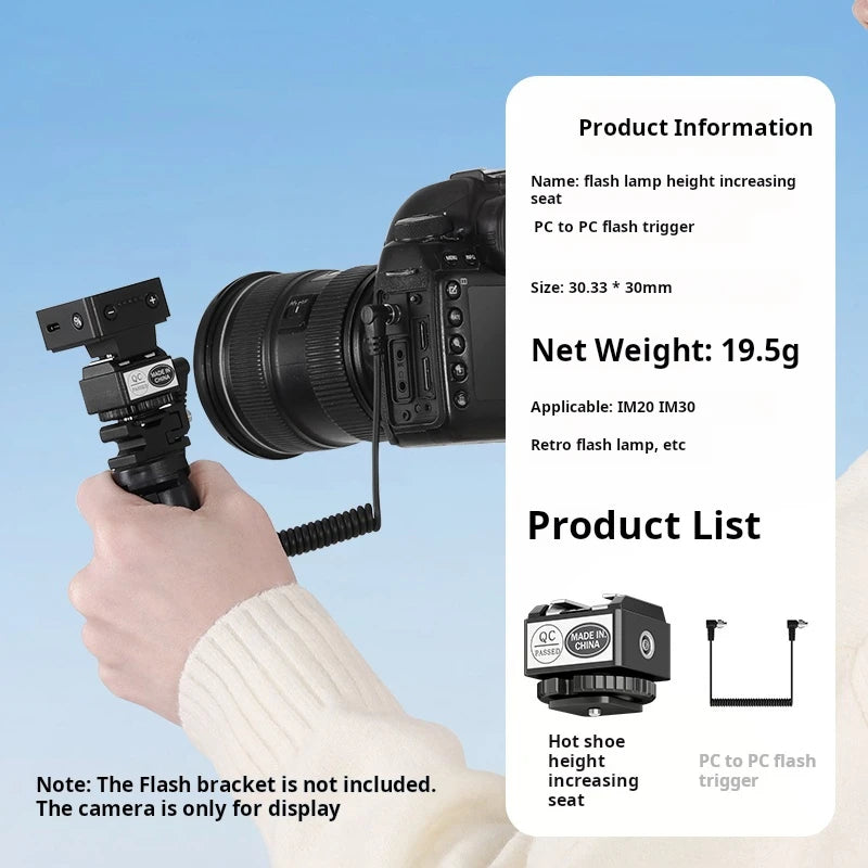 Hot shoe height increasing seat divine cow flash external high pad hot shoe converter to flash base universal suitable for excel