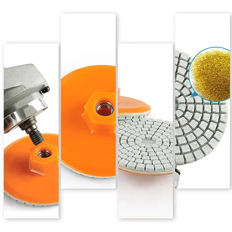 Ceramic Tile Edge Trimming Grinding Disc Angle Grinder M10/M14 Adapter Marble Quartz Stone Edge Polishing Chamfering Disc 150#