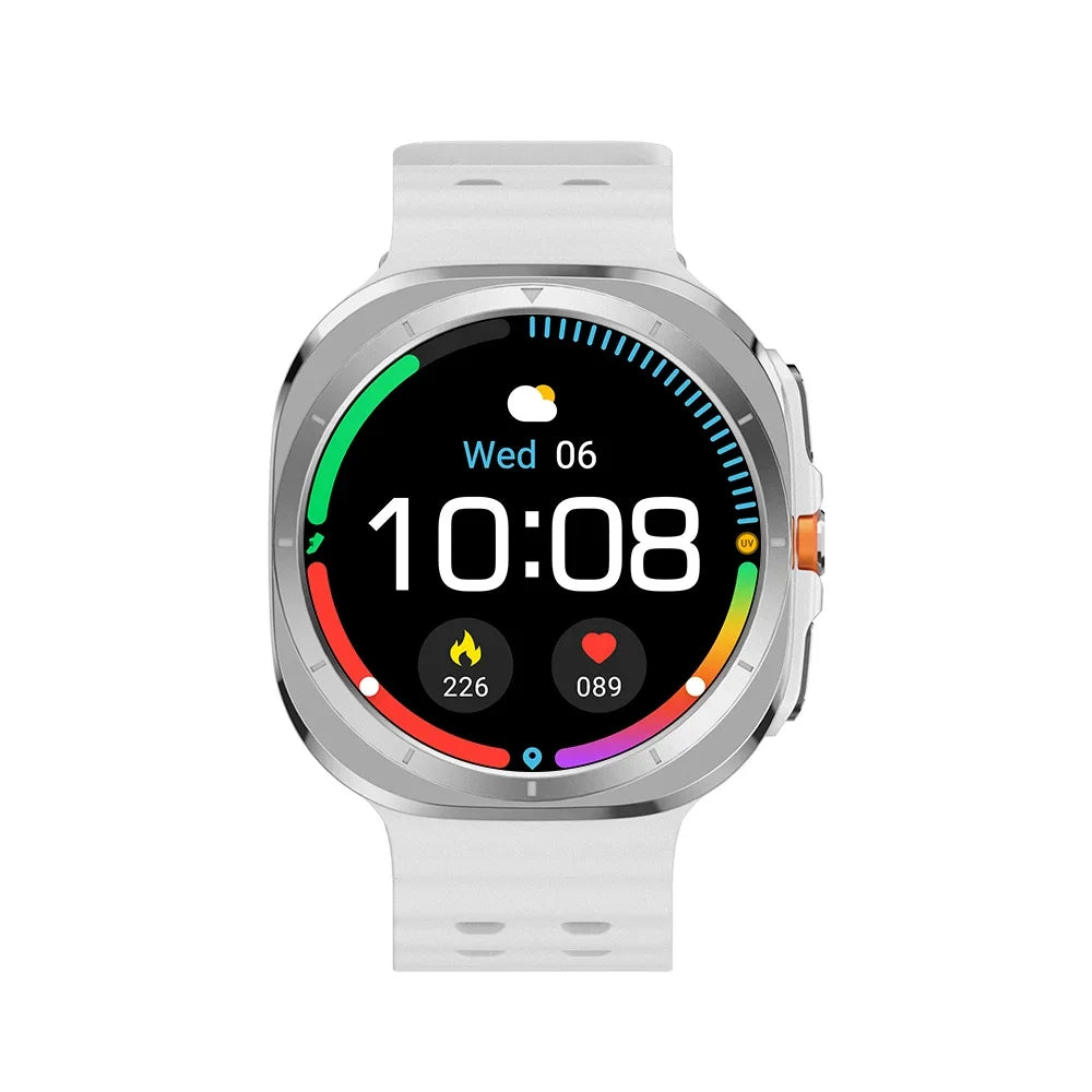 The BW7 smartwatch features a 1.46-inch multi-functional sports and fitness tracker health monitoring AMOLED screen