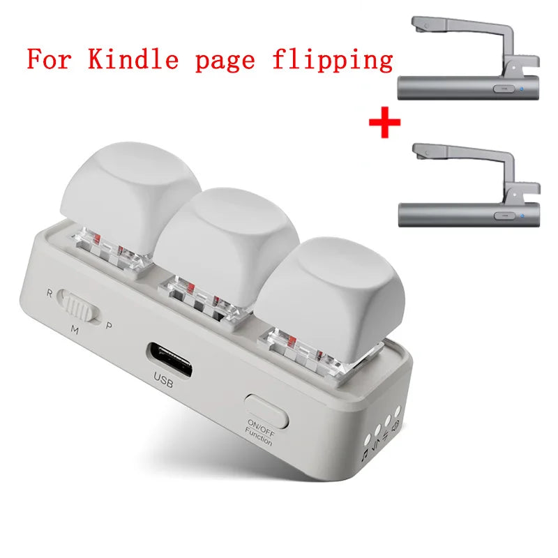 Multi-functional Keyboard Page Turner Short Video Slide PPT PDF Page Flipping Music Switch Take Photos Blue Tooth Remote Control