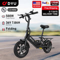 【1 año de garantía】Bicicleta eléctrica plegable DYU C3 de 14 pulgadas, motor de 500W de pico, batería de 280WH, bicicleta eléctrica de 20 mph para ciudad UL2849