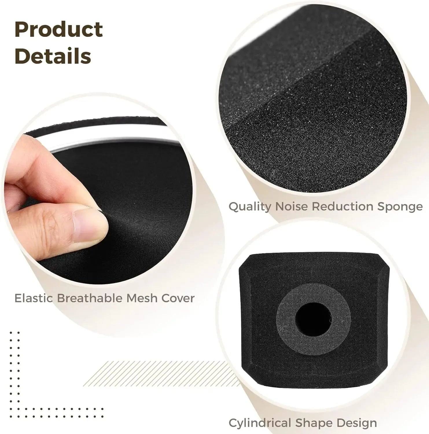 G-MARK F2 Microphone Wind Shield Pop Filter Isolation Ball Acoustic For Record Studios Mic Sound-Absorbing Foam Five-sided Seal