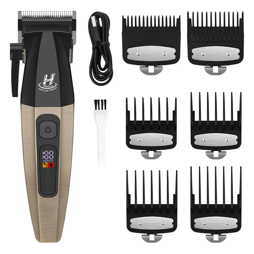 HNICE Hair cutting machine hair trimmer for men Professional Electric Hair Clippers Salons Barbershop Rechargeable accessories