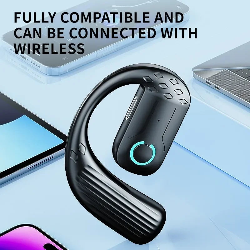 Auriculares Bluetooth inalámbricos con micrófono, auriculares de conducción ósea, manos libres, con cancelación de ruido para conducir Audífonos