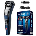Kemei 632 Recortadora de Barba Ajustable de 0,5-10mm para Hombres, Máquina de Cortar Pelo Facial Recargable, Recortadora de Bigote y Barba de Tres Días