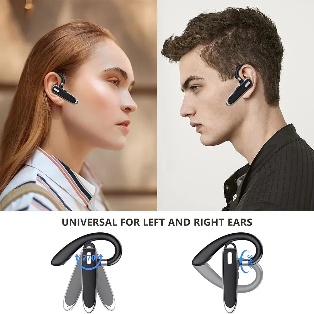 Auriculares Bluetooth inalámbricos con micrófono, audífonos con cancelación de ruido ENC, manos libres para negocios, auriculares para conducir