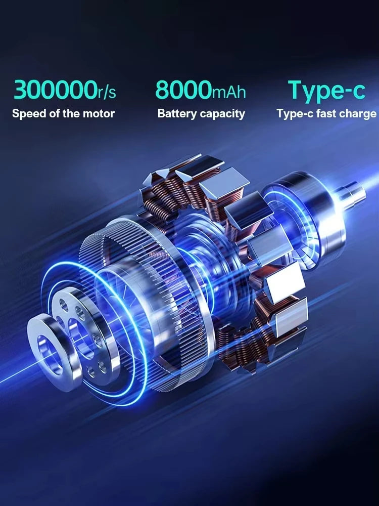 X9 Turbo Fan Jet 300000RPM Soplador Turbo Jet Aspirador Sin Escobillas Soplador Para Limpieza de PC/Teclado/Hogar/Coche Soplador de Aire