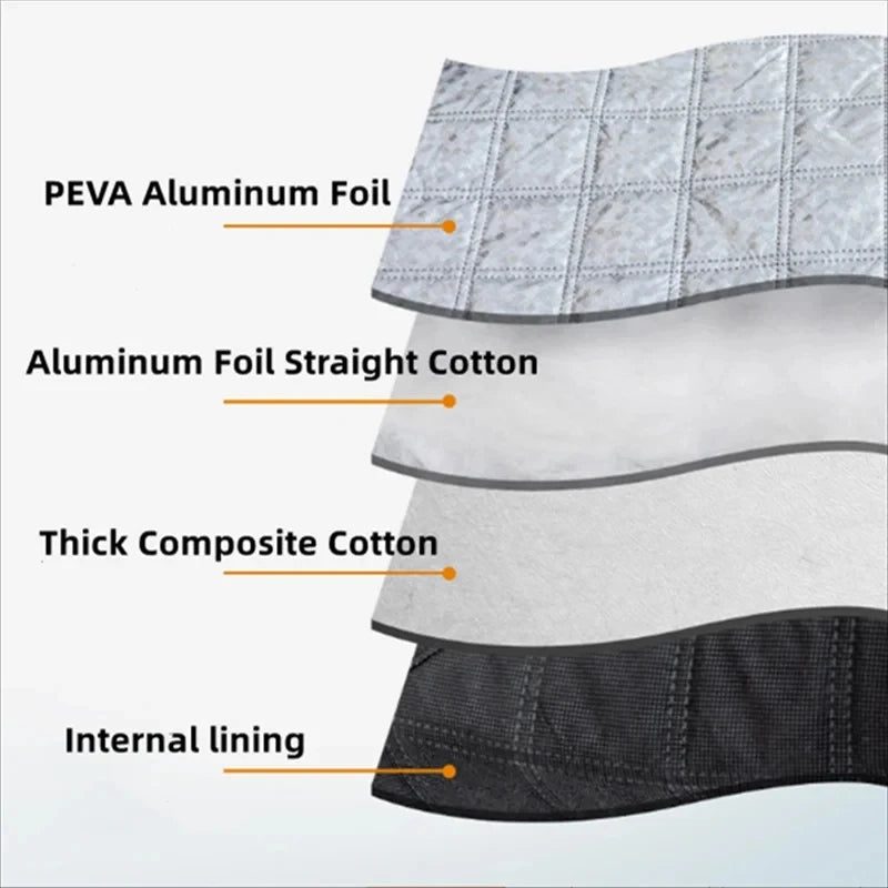 1 unidad de parabrisas de coche, cubierta de coche anti-UV para invierno, ventana delantera, anticongelante, antihielo, protección exterior para coche