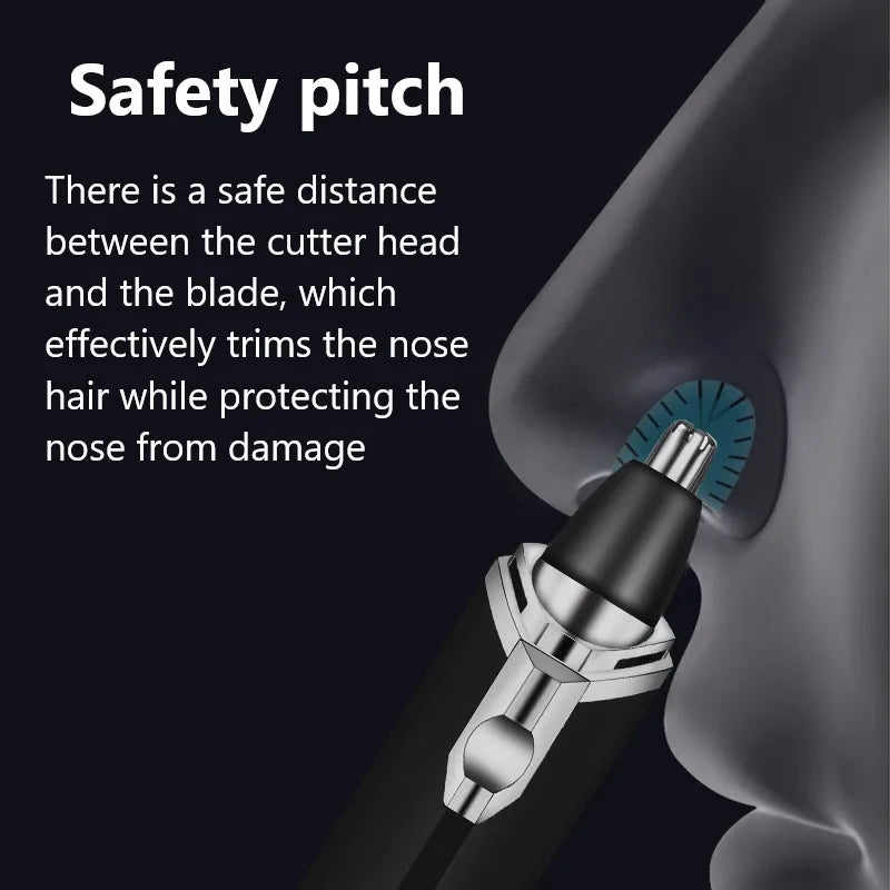 Kemei Recortador de Vello Nasal Implemento de Lana Nasal Cortador de Vello Nasal Lavable Recortadora y Máquina de Afeitar Epiladora Removedor de Vello Nasal