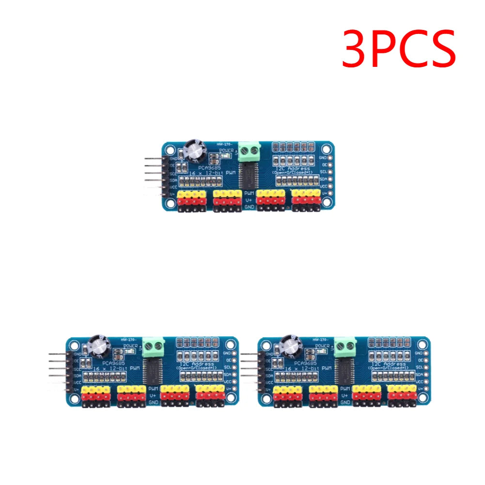 1-10PCS PCA9685 Robot Controller IIC Interface 16 Channel 12-Bit PWM Servo Motor Driver Board for Arduino Robot/ Raspberry Pi