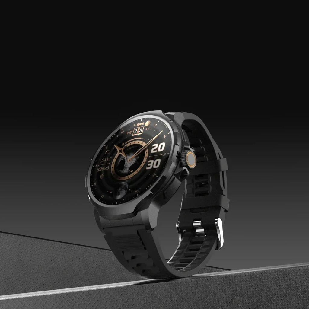 GT100 New Smartwatch 1.85-inch Display HD Screen Android OS 4G SIM Card 180° Rotating Camera WiFi Waterproof Smart Watch Men