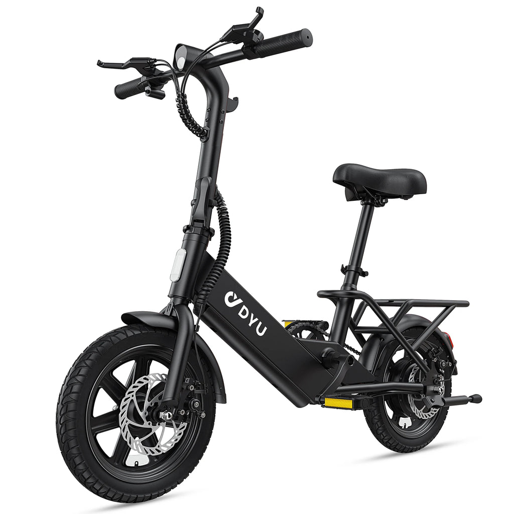 【1 año de garantía】DYU C3 Bicicleta eléctrica de 14 pulgadas con motor de 500 W, batería de litio de 36 V y 7,8 Ah, bicicleta eléctrica, E-bike UL2849