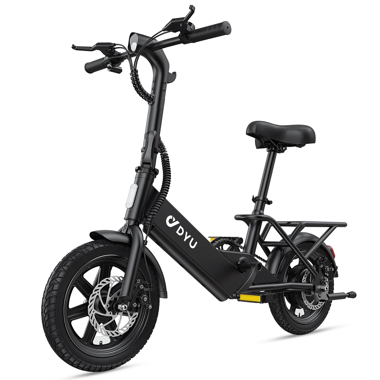 【1 año de garantía】DYU C3 Bicicleta eléctrica de 14 pulgadas con motor de 500 W, batería de litio de 36 V y 7,8 Ah, bicicleta eléctrica, E-bike UL2849