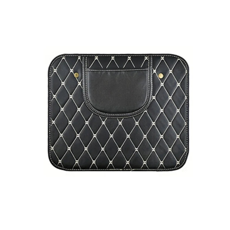 Car Anti-Child-Kick Pad PU Leather Auto Seat Back Protector Cover Back Seat Organizer with Storage Pockets Interior Accessories
