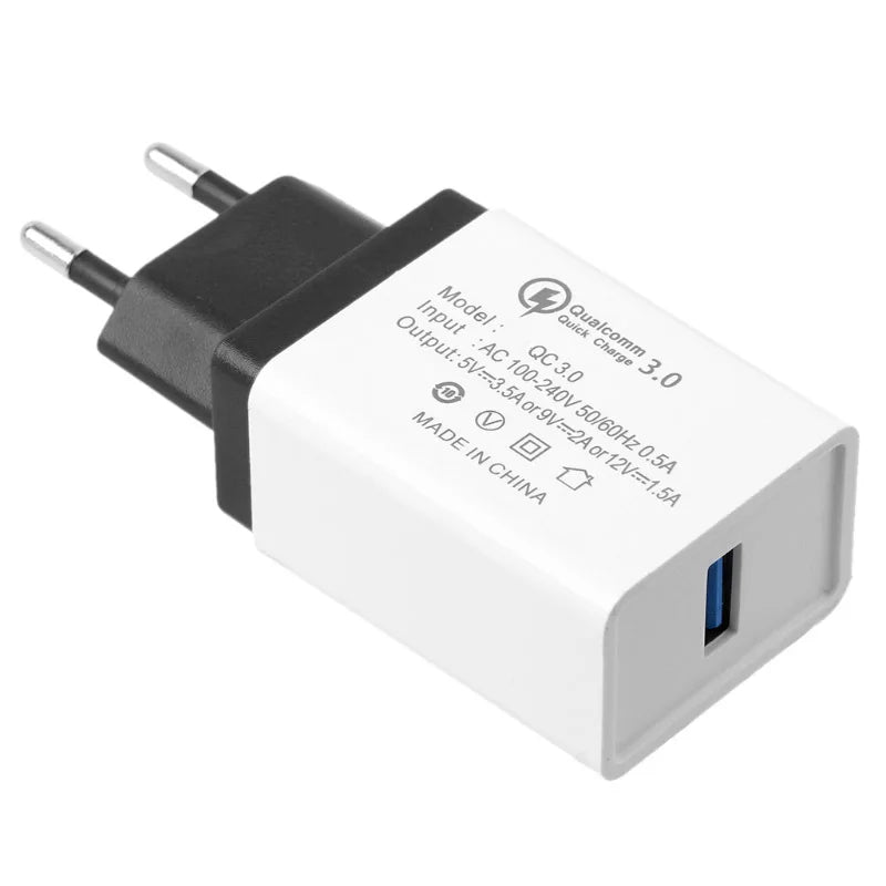 Quick Charge 3.0 Wall Fast Charger Adapter Micro USB Fast Data Sync Charger Cable for Samsung Xiaomi Huawei HTC LG Mobile Phone