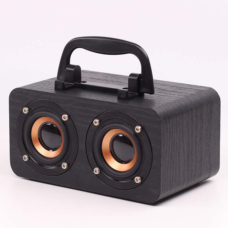 Altavoz Bluetooth inalámbrico de madera portátil para exteriores