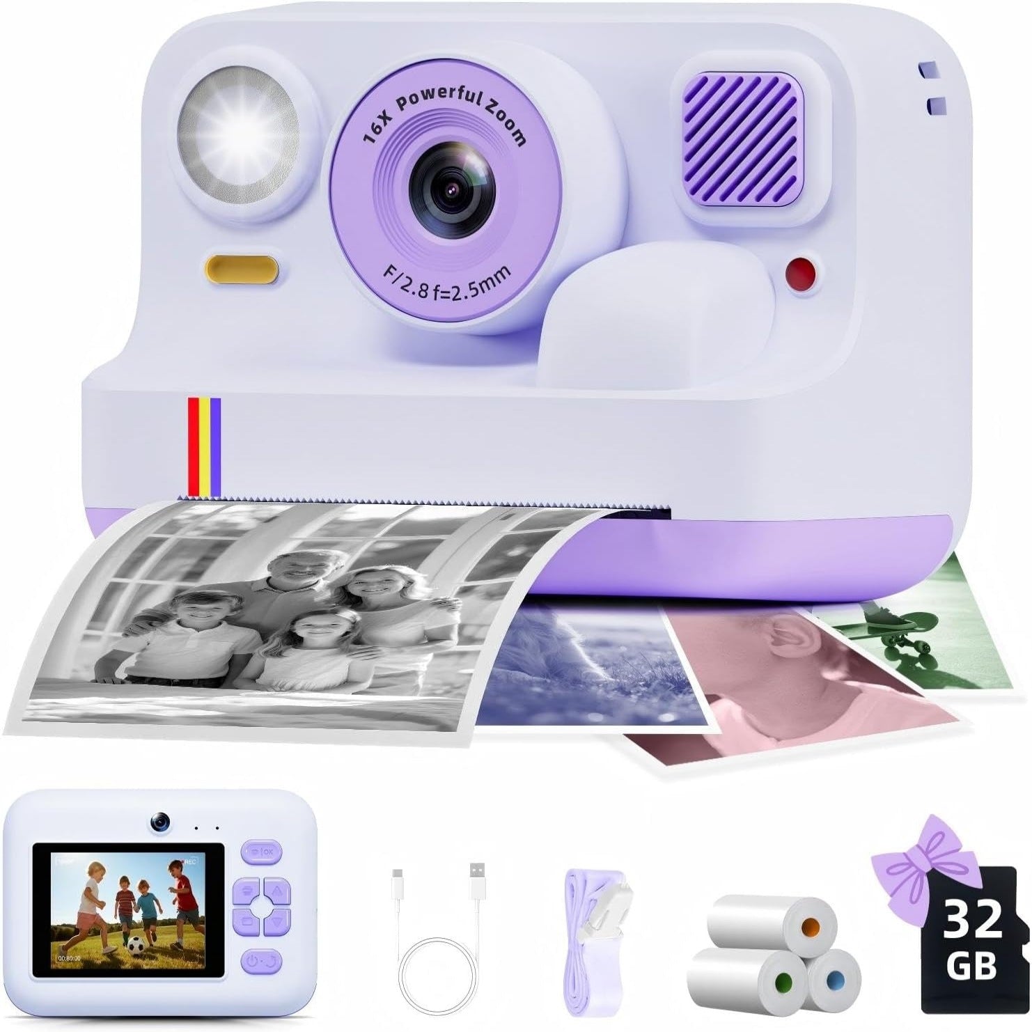 Portable Instant HD Color-printing Camera