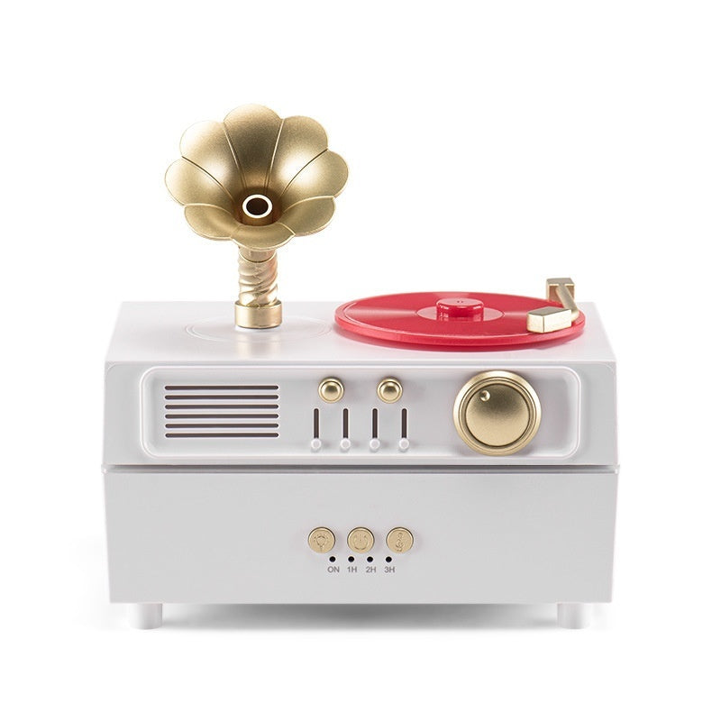 Retro Rotating Phonograph Aromatherapy Diffuser Bluetooth Speaker Creative Decorative Piece Air Humidifier