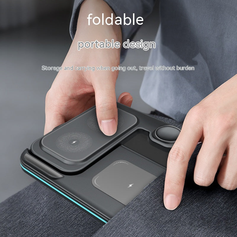 Cargador Rápido Inalámbrico Multifuncional Plegable