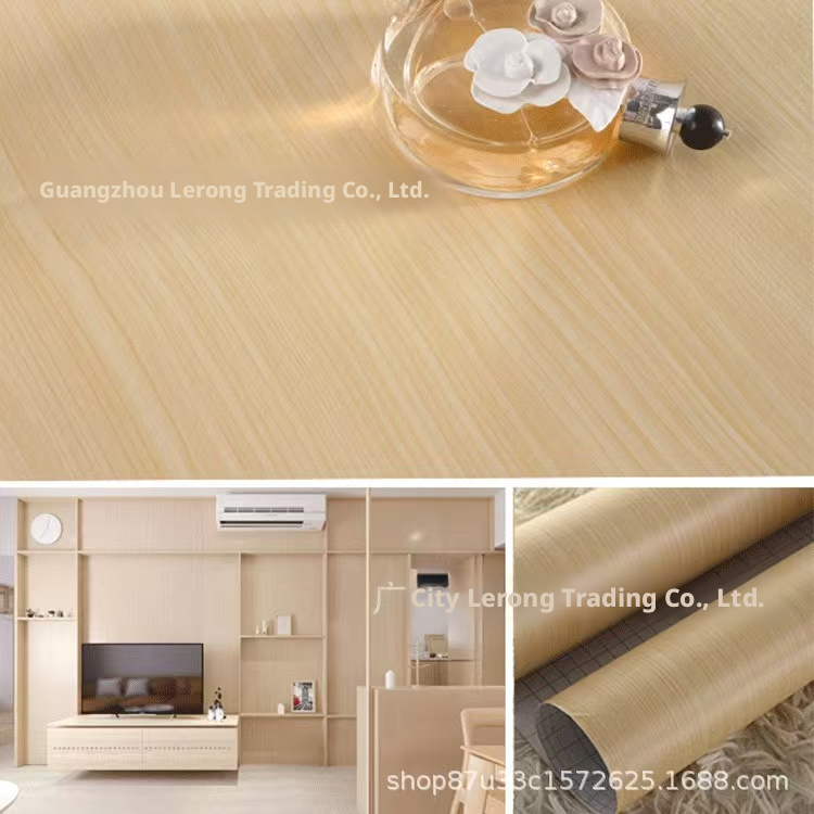 Pegatina imitación madera-Amarillo claro-60 * 3m-1 rollo