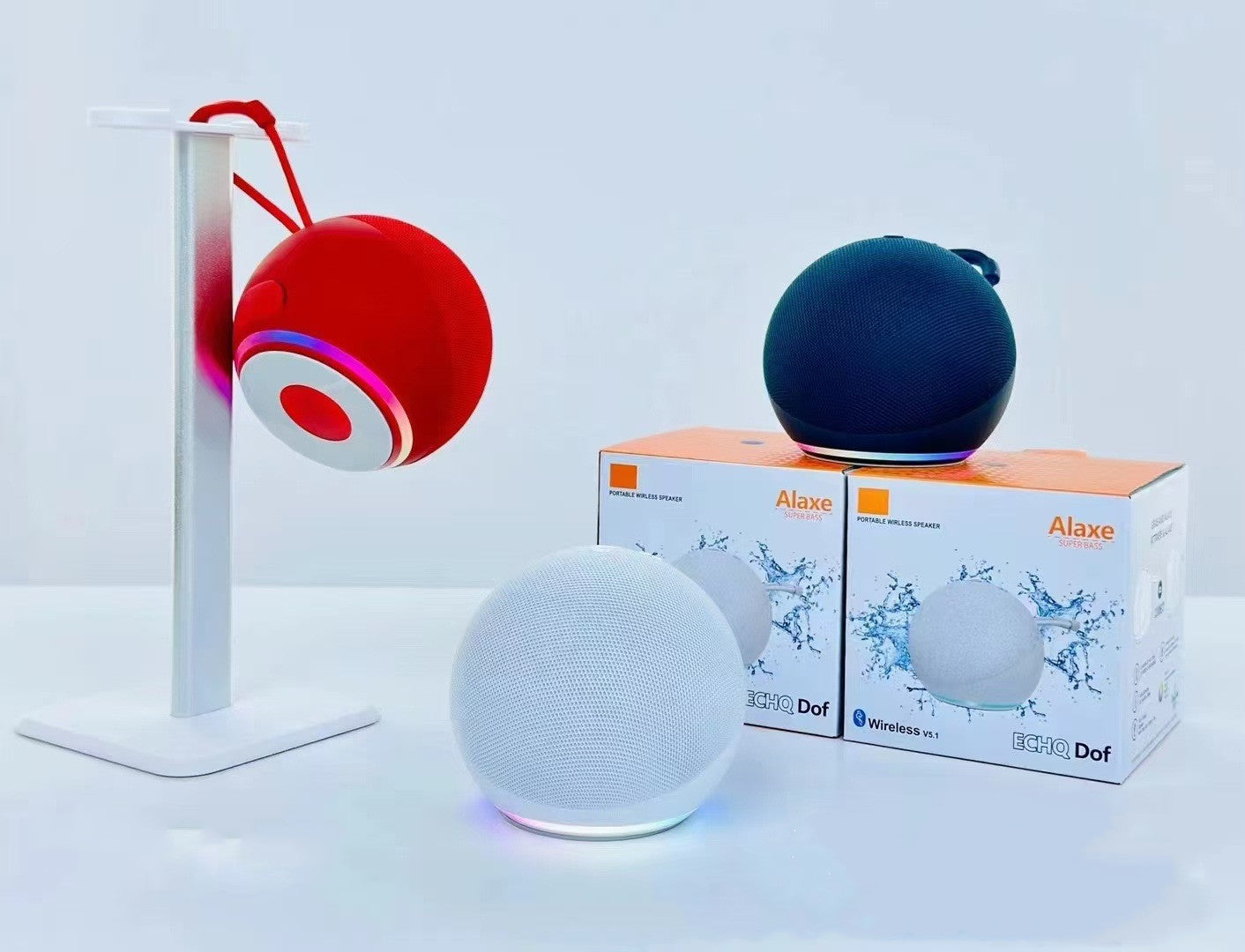 Minialtavoz de tela con ranura para tarjetas, montaje en pared y subwoofer de escritorio