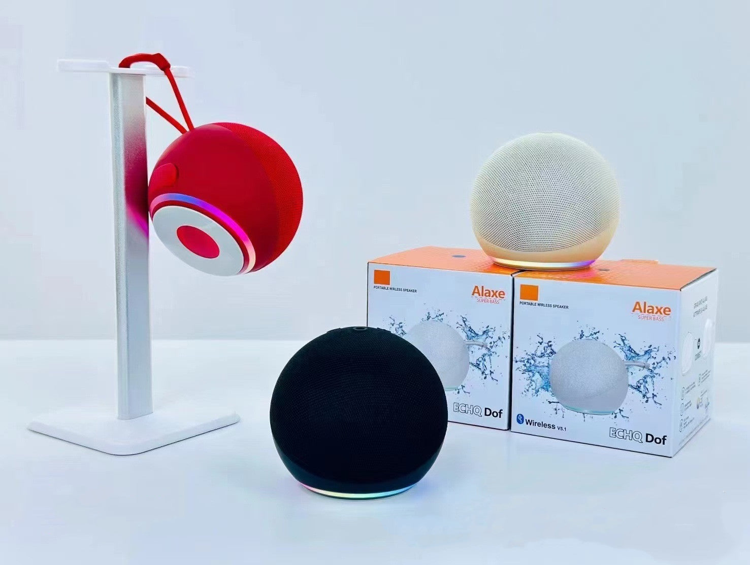 Minialtavoz de tela con ranura para tarjetas, montaje en pared y subwoofer de escritorio