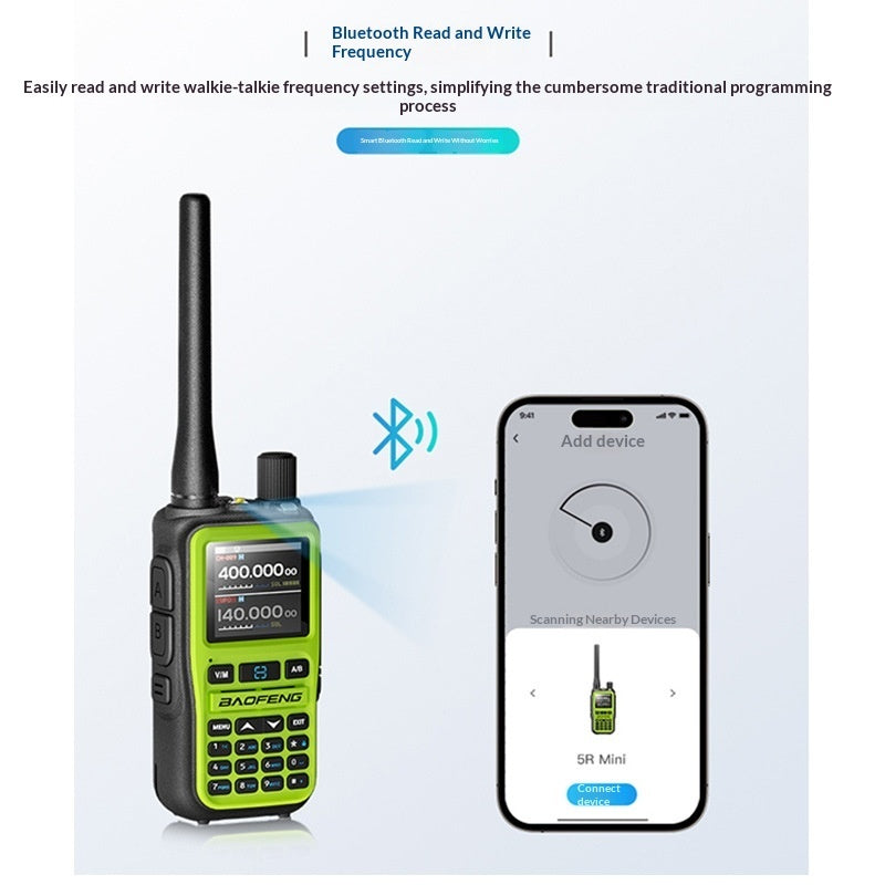 Walkie-talkie escaneo de frecuencia de una tecla aviación AM banda completa