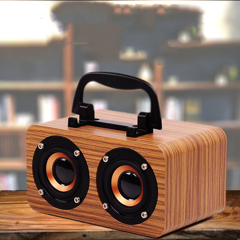 Altavoz Bluetooth inalámbrico de madera portátil para exteriores