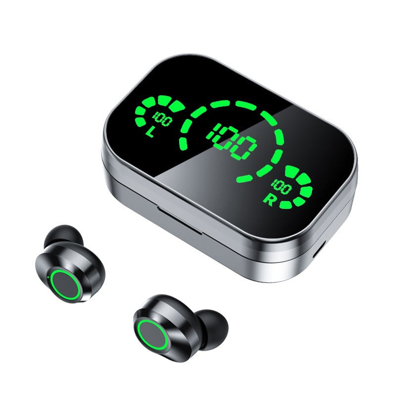 Auriculares inalámbricos Bluetooth YD03 TWS con pantalla grande inteligente, pantalla digital y luz de respiración intrauditivos