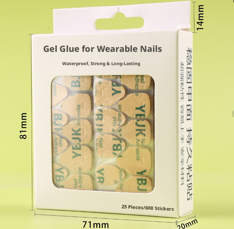 Nail Jelly Gel-Large Size-M+L-25 Sheets-600 Stickers-1 box